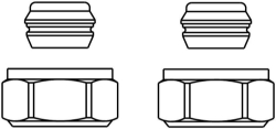 Bild von OVENTROP Klemmringverschraubung „Ofix CEP“ 2-fach für G ¾ AG, für Kupferrohre, 10mm, Art.Nr. : 1016860