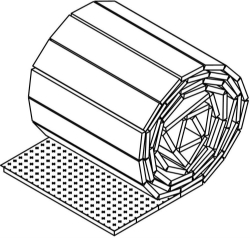 Bild von OVENTROP Dämmrolle für „Cofloor“ System Tackern 10,0 x 1,0 m, aus EPS, WLG 045, Stärke 35-3 mm, Art.Nr. : 1402500