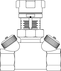 Bild von OVENTROP Strangregulierventil „Hycocon VTZ“ DN 40, Rp 1½ IG, mit Mess- und Entleerungsventil, Art.Nr. : 1061712