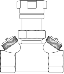Picture of OVENTROP Strangabsperrventil „Hycocon ATZ“ DN 15, Rp ½ IG, mit Mess- und Entleerungsventil, Art.Nr. : 1067304