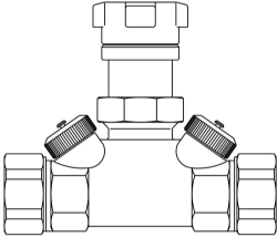 Picture of OVENTROP Strangabsperrventil „Hycocon ATZ“ DN 32, G 1½ AG, mit Mess- und Entleerungsventil, Art.Nr. : 1067410