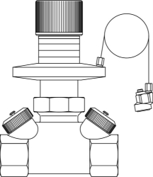 Bild von OVENTROP Differenzdruckregler „Hycocon DTZ“ DN 15, Rp ¾ IG, PN 16, Sollwert 50 - 300 mbar, Art.Nr. : 1062004