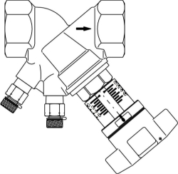 Picture of OVENTROP Strangregulierventil „Hydrocontrol VTR“ mit Schiffsbau-Typzulassung (DNV-GL) DN 10, mit 2 Messventilen, PN 25, IG, Art.Nr. : 1688703