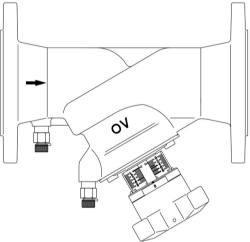 Picture of OVENTROP Strangregulierventil „Hydrocontrol VFN“ DN 65, Flansch/DIN, 2 Messventile, Sphäroguss, Art.Nr. : 1062451