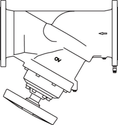 Bild von OVENTROP Strangregulierventil „Hydrocontrol MFC“ DN 200, mit integrierter Messblende, Art.Nr. : 1065856