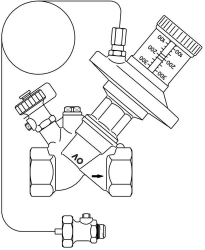 Bild von OVENTROP Differenzdruckregler „Hydromat DTR“ 250-700 mbar, DN 15, PN 16, Art.Nr. : 1064704