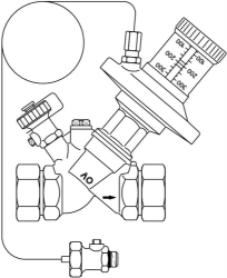 Bild von OVENTROP Differenzdruckregler „Hydromat DTR“ 250-700 mbar, DN 15, PN 16, Art.Nr. : 1064804