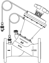 Bild von OVENTROP Differenzdruckregler „Hydromat DFC“ 200-1000 mbar, Flanschanschluss, DN 65, Art.Nr. : 1064651