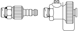 Picture of OVENTROP Set 11 = 1 Messventil + 1 F+E Kugelhahn mit Steckkupplung-Technik, Art.Nr. : 1060391