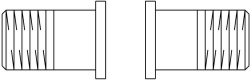 Picture of OVENTROP Tüllenanschluss-Set für „Hycocon/Hydrocontrol/Hydromat“ Set 7 = 2 Tüllen mit AG, R 3/8 für Ventil DN 10, Art.Nr. : 1061491