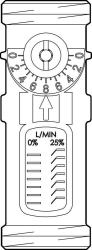 Bild von OVENTROP Strangregulierventil „Hycoflow VTB“ mit Durchflussanzeige, DN 20, beids. AG, flachdichtend, Art.Nr. : 1060906