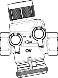 Picture of OVENTROP Regulierventil „Cocon QTZ“ mit Messventilen DN 32, PN 25, 600-3600 l/h, Art.Nr. : 1149310