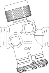 Picture of OVENTROP Regulierventil „Cocon QTZ“ ohne Messventile beiderseits AG, DN 10, 90-450 l/h, Art.Nr. : 1145663