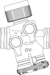 Picture of OVENTROP Regulierventil „Cocon QTZ“ mit Messventilen beiderseits AG, DN 10, 90-450 l/h, Art.Nr. : 1146163