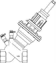 Picture of OVENTROP Regulierventil „Cocon QTR“ mit Messventilen beiderseits IG, DN 50, 3,5 - 14 m³/h, Art.Nr. : 1143116