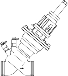 Bild von OVENTROP Regulierventil „Cocon QTR“ mit Messventilen beiderseits AG, DN 40, 1,5 - 7,5 m³/h, Art.Nr. : 1146172