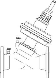 Picture of OVENTROP Regulierventil „Cocon QFC“ mit Messventilen beiderseits Flansch, DN 40, 1,5 - 7,5 m³/h, PN 16, Art.Nr. : 1146149