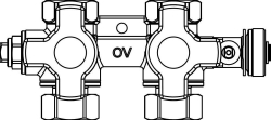 Picture of OVENTROP Anschlussarmatur „Flypass 4TZ“ einerseits IG, andererseits ÜM, PN 16, DN 15, Art.Nr. : 1149504