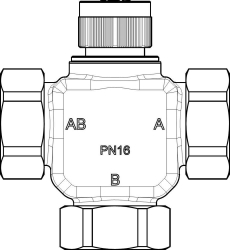 Bild von OVENTROP Dreiwege-Verteil- und Mischventil „Tri-CTR“ DN 40, PN 16, mit ÜM, Rotguss, Art.Nr. : 1131212 - Nachfolgeprodukt 1131312