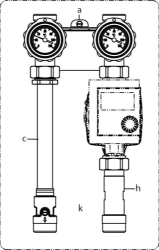 Bild von OVENTROP Kesselanbindesystem „Regumat S-130“ DN 20 ohne Pumpe, mit Universalisolierung, Art.Nr. : 1355051