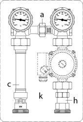 Bild von OVENTROP Kesselanbindesystem „Regumat S-130“ DN 25 ohne Pumpe, Art.Nr. : 1355071