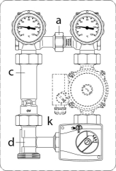 Bild von OVENTROP Kesselanbindesystem „Regumat M3-130“ DN 25 ohne Pumpe, Art.Nr. : 1355271