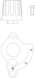 Bild von OVENTROP Einstellgruppe zur manuellen Verstellung der 3- und 4-Wegemischer, Art.Nr. : 1651500