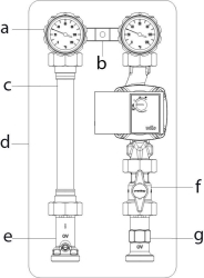 Bild von OVENTROP Kesselanbindesystem „Regumat S-180“ DN 25 ohne Pumpe, mit PKH, Universaldämmung, Art.Nr. : 1357070