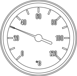 Picture of OVENTROP OVENTROP-Thermometer für "Regumat" DN25 (Ausf. 2015) / DN32 (Ausf. 2013), blau, Art.Nr. : 1357098
