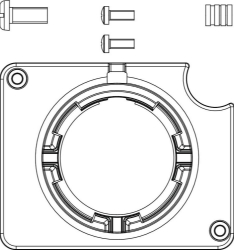 Bild von OVENTROP OVENTROP-Montage-Set für Stellmotoren NR 24/230, für "Regumat M3-180", DN 25, Art.Nr. : 1350290