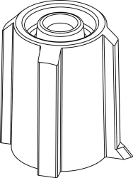 Bild von OVENTROP OVENTROP-Adapter für "Lineg" Stellmotor für "Regumat S/M3-180", DN25 (2015), Art.Nr. : 1357088
