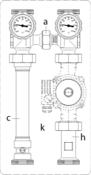 Bild von OVENTROP Kesselanbindesystem „Regumat S-180“ DN 32 ohne Pumpe, Art.Nr. : 1355072