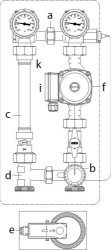 Bild von OVENTROP Kesselanbindesystem „Regumat F-180“ DN 25 ohne Pumpe, mit Universalisolierung, Art.Nr. : 1354270