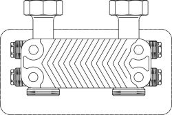 Bild von OVENTROP Wärmeübertrager „Regumat“ 14 Platten bis 14 kW, für Regumat DN 25, Art.Nr. : 1351596
