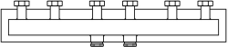 Bild von OVENTROP Verteilerbalken für „Regumat“ DN 20 mit Isolierung, für 2 Heizkreise, Stahl, Art.Nr. : 1351482