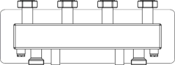 Bild von OVENTROP Verteilerbalken für „Regumat“ DN 25 mit Isolierung, für 2 Heizkreise, Stahl, Art.Nr. : 1351582