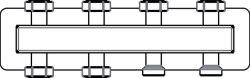 Picture of OVENTROP Verteilerbalken für „Regumat“ DN 25 mit Isolierung, für 3 Heizkreise, Stahl, Kompaktausführung, Art.Nr. : 1351783