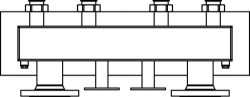 Picture of OVENTROP Verteilerbalken für „Regumat“ DN 40 / 50 mit Isolierung, für 2 Heizkreise, Stahl, Art.Nr. : 1351692