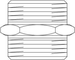 Bild von OVENTROP Doppelnippel für Kesselverrohrung R 1 x G 1 AG, Art.Nr. : 1359094