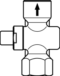 Bild von OVENTROP Manometer-Druckknopfhahn Rp  1/2 IG, PN 25, Messing, vernickelt, Art.Nr. : 1110504