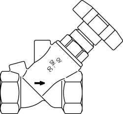 Picture of OVENTROP Freistromventil „Aquastrom F“ IG/IG DN 50, Rp 2 x Rp 2, ohne Entleerung, Rotguss, Art.Nr. : 4200816