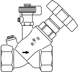 Picture of OVENTROP KFR-Ventil „Aquastrom KFR" IG/IG DN 25, Rp 1 x Rp 1, mit Entl., Rg, Art.Nr. : 4206208