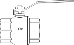Picture of OVENTROP Trinkwasserkugelhahn „Optibal TW“ DN 65, Rp 2 1/2 IG x Rp 2 1/2 IG, Rotguss, Art.Nr. : 4208820