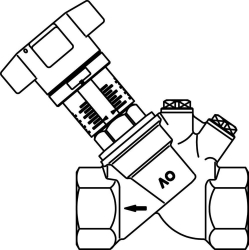 Picture of OVENTROP Strangregulierventil „Aquastrom C“ beiderseits IG, DN 15, ohne Isolierung und Thermometer, Art.Nr. : 4208152