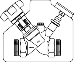 Picture of OVENTROP Strangregulierventil „Aquastrom C“ beiderseits AG, DN 15, mit Isolierung, Art.Nr. : 4207104