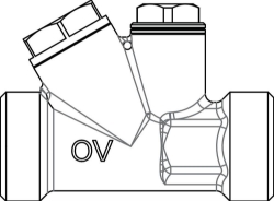 Bild von OVENTROP Mess- und Entleerungsarmatur „Aquastrom M“ beiderseits AG nach DIN ISO 228, DN 15, Art.Nr. : 4209204