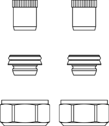 Bild von OVENTROP Klemmringverschraubung „Regusol“ mit Stützhülsen DN 25, 15 mm, Set 2 = 2 Stück, Art.Nr. : 1367585