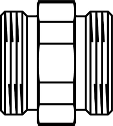 Picture of OVENTROP Verbindungsnippel „Regusol“ 2 x G 1 mit Konus, Art.Nr. : 1369089