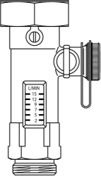 Bild von OVENTROP Durchfluss-, Mess- und Einstellvorrichtung für „Regusol“-Stationen, 2-15 l/min, Art.Nr. : 1364161