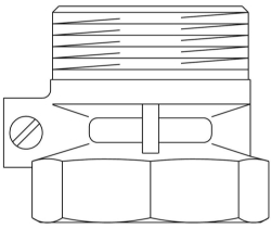 Picture of OVENTROP Sperrventil Typ SVE mit automatischer Entlüftung DN 25, G 1 1/2 AG, G 1 1/2 IG, PN 10, Ms, Art.Nr. : 1070308
